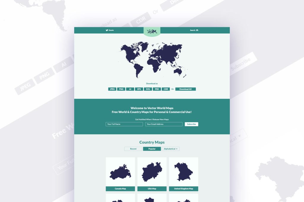 Grid Based Landing Page Template