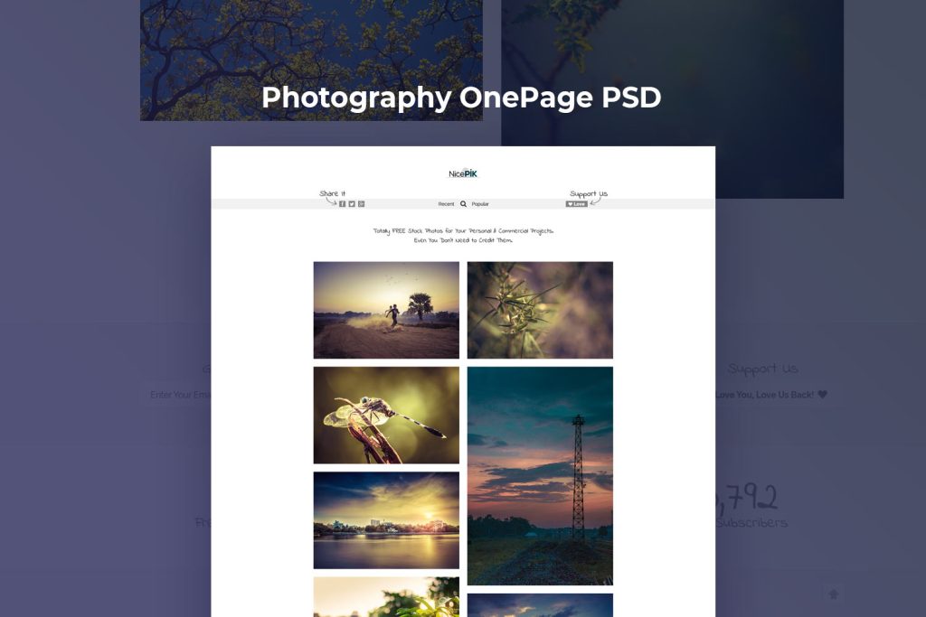 Photography Onepage Html Template